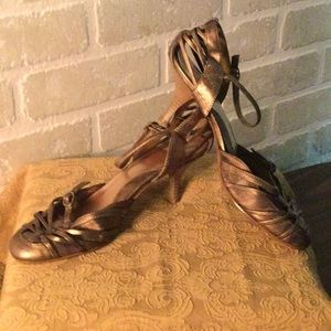 Fioni, Strappy, Burnished Gold, Light and Airy!